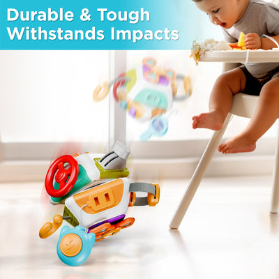 Fidtoy 10-in-1 Busy Cube Sensory Toy for Toddlers
