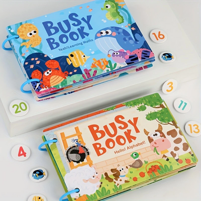 Fidtoy Montessori Busy Book for Toddlers Interactive Learning Alphabet