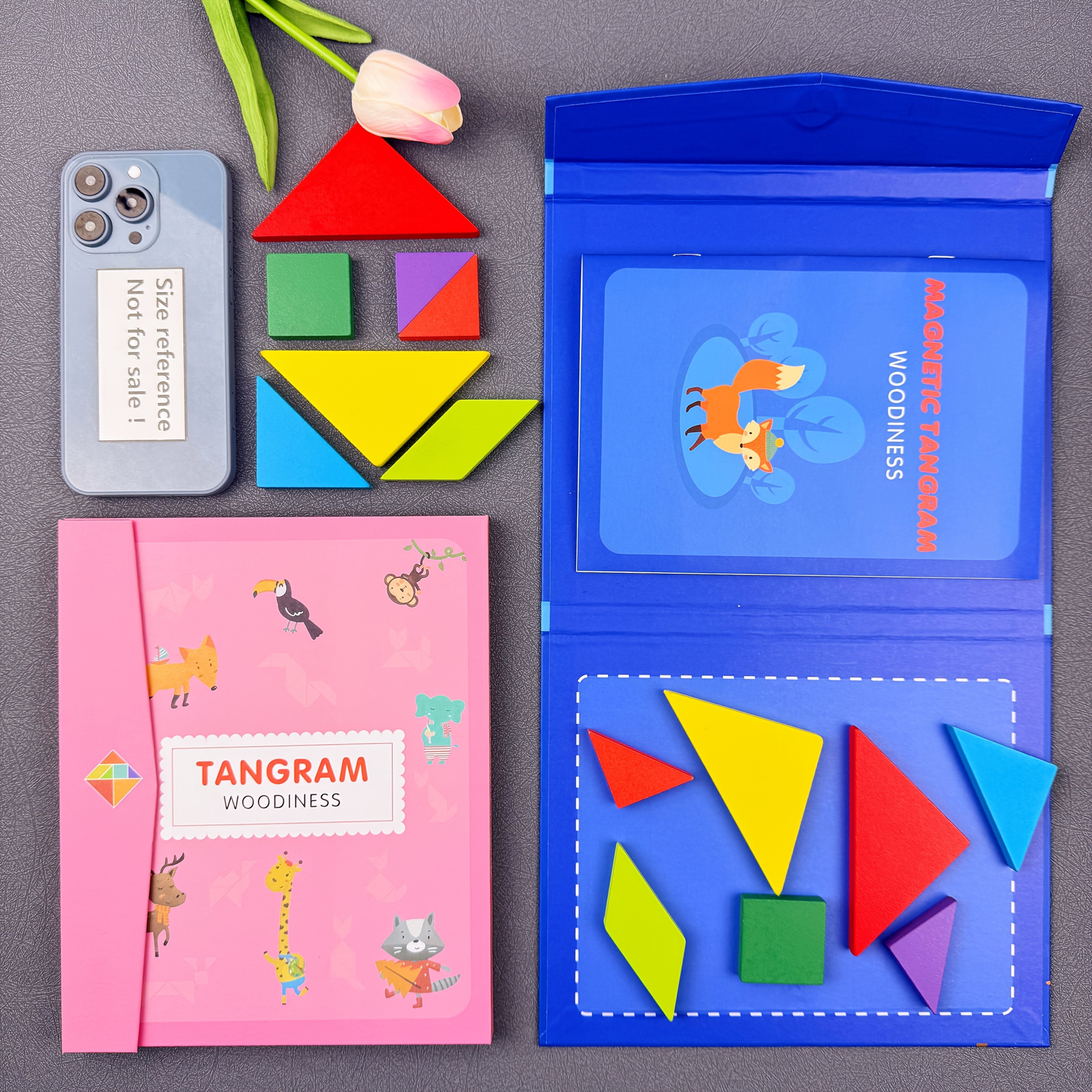 Wooden Tangram Puzzle Set for Kids