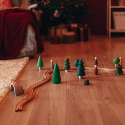 Kit de jeu en bois Arbres de la forêt - Jouets en bois à construction libre