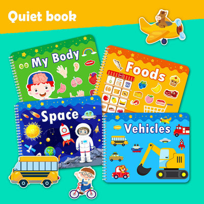 Autocollants d'apprentissage précoce Lumières Jeux de nourriture Livre à rabats