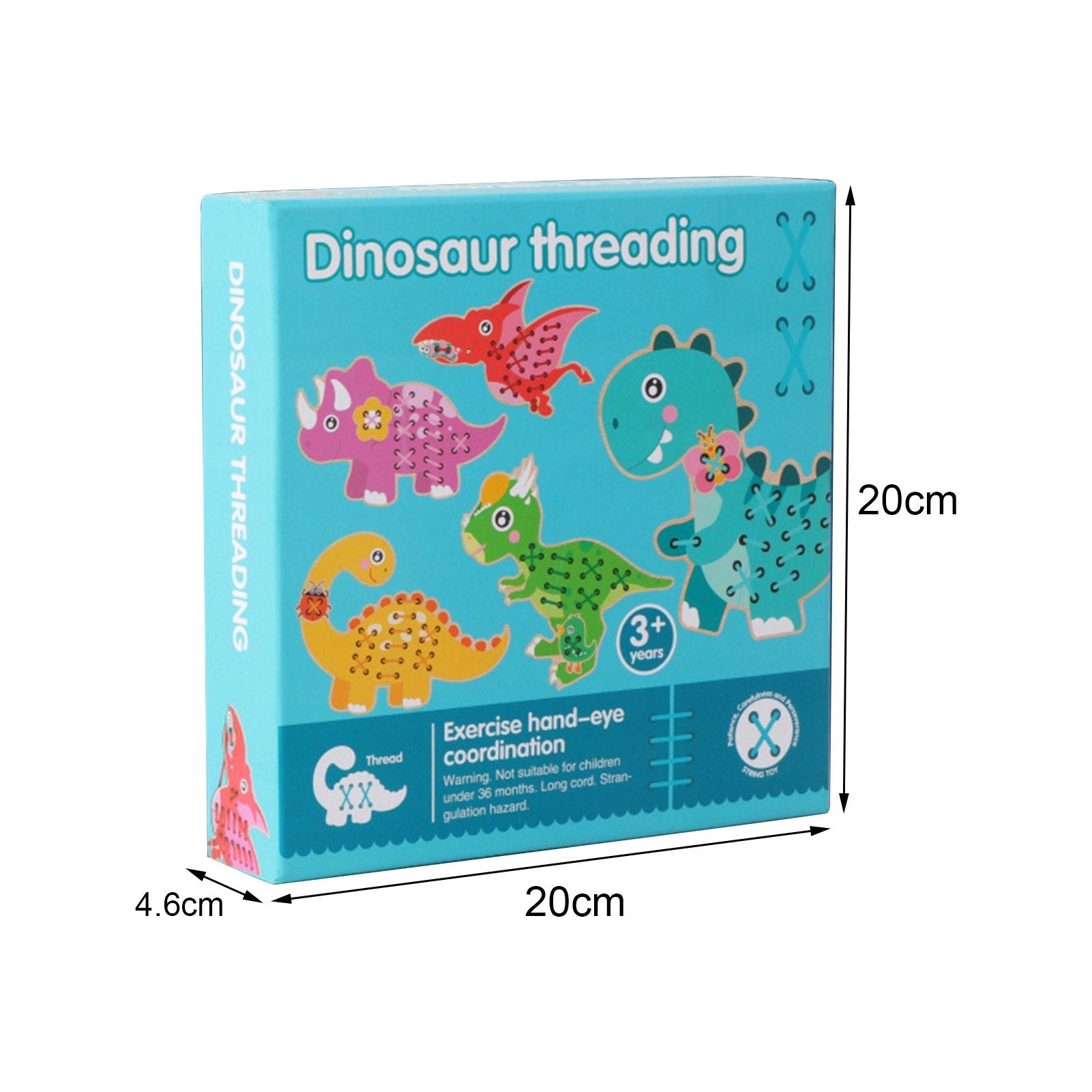 Tableros para ensartar con dinosaurios