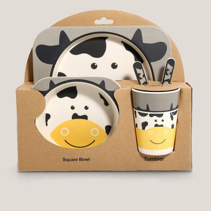 5pc Bamboo Tableware Set