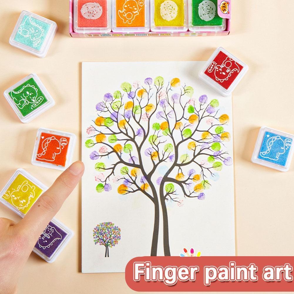 DIY Creative Finger Painting Doodle Art Book Kit - 24 Colors