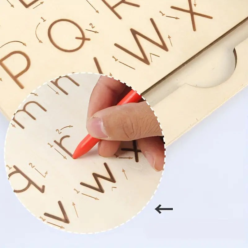 Montessori Double-Sided Alphabet Tracing Board - 324