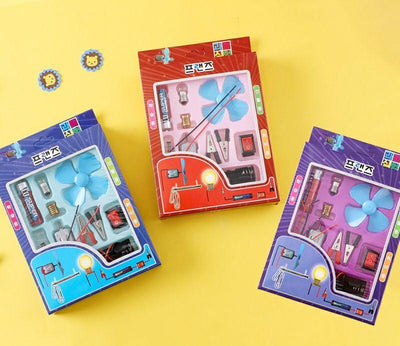 DIY Fan & Light Circuit Game Logical Science Experiment for Kids - 185