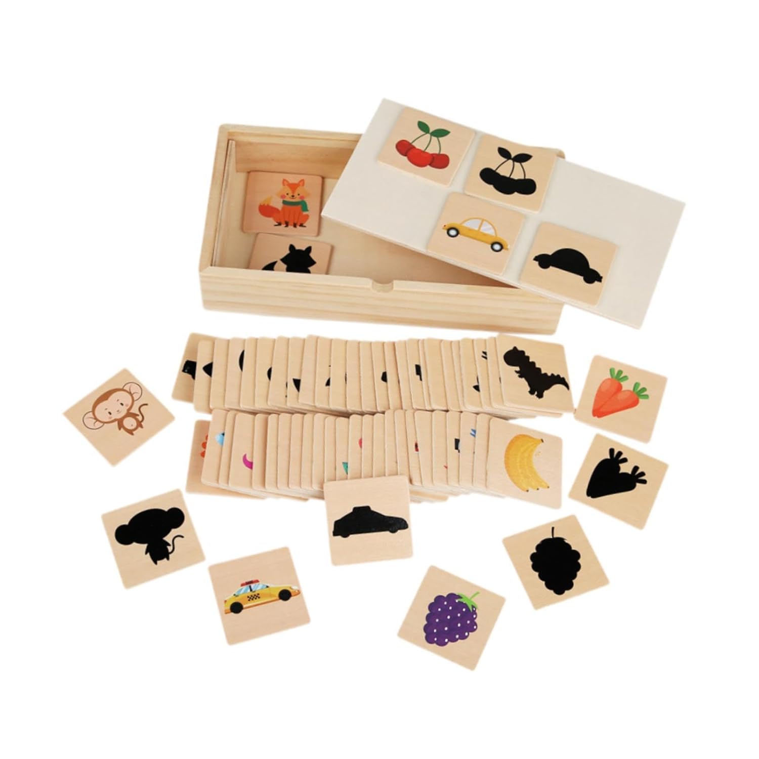 Lyla Wooden Shadow Puzzle Game Board Game for Boys Girls 3 4 5 Years Old Toddlers