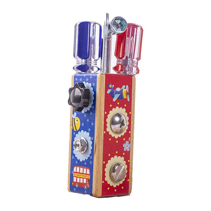 ATORSE Montessori Wooden Screw Driver Busy Board Motor Skill Early Development Toys