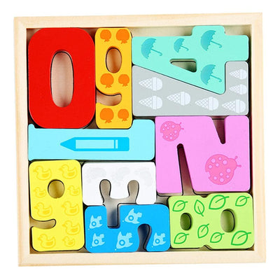 Fidtoy Wooden Tangram - Numbers Educational Toy for Toddlers Early Math Learning Montessori Puzzle