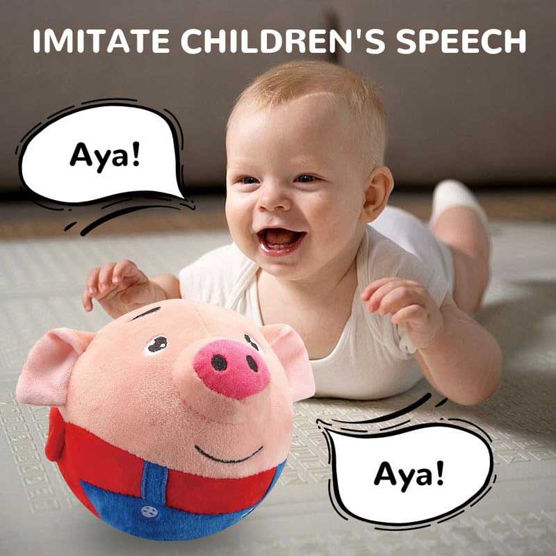 Fidtoy Jouet en peluche interactif pour bébés et animaux de compagnie | Jouet sonore rebondissant pour jouer à la maison