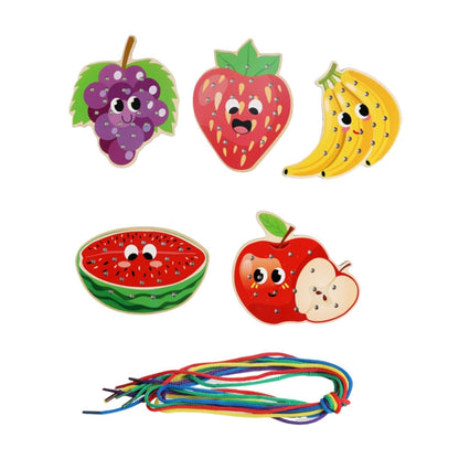 Lacing Cards for Preschoolers and Kids Motor Skills Toys Wooden Sewing Cards Style D|Other Educational Toys|Toys & Hobbies