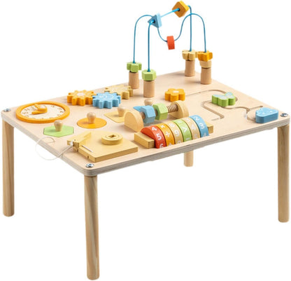 Activity Table Gears Blocks Shape Sorter for Children 1 2 3 4 Year Old Baby