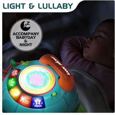 Juguete musical Fidtoy Crawling Turtle para bebé