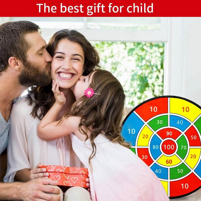 Fidtoy Velcro Dart Board Set for Kids – 66cm Colorful Sticky Ball Target Game with 12 Balls, Hook, Counting Numbers, and Indoor Outdoor Toss Play