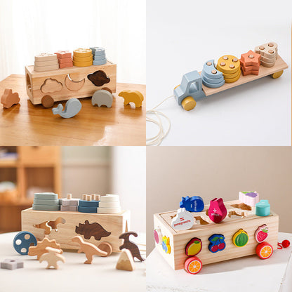 Wooden Multifunctional Early Education Puzzle Toys for Kids | Autism-Friendly Learning & Sensory Play