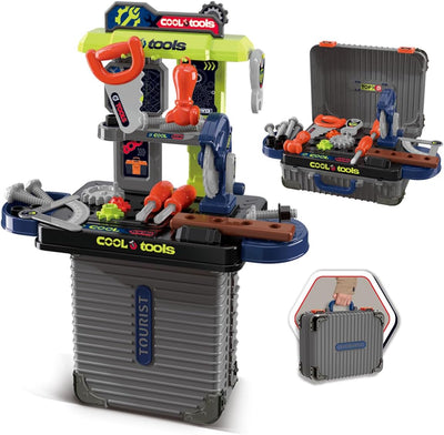 Fidtoy Kids Juego de Banco de Herramientas de Juguete de Construcción para Niños