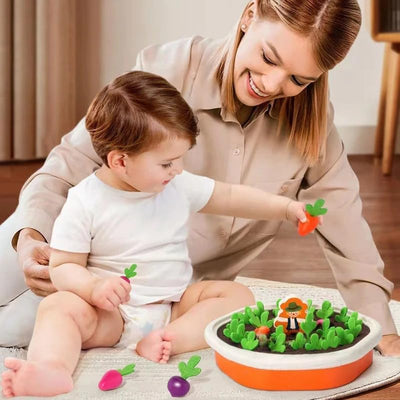 Jeu de mémoire Fidtoy Radish Farm Carrot Pulling pour enfants