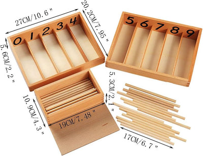 Fidtoy Montessori Boîte à Fuseaux Jouet de Comptage pour les Premiers Pas en Mathématiques