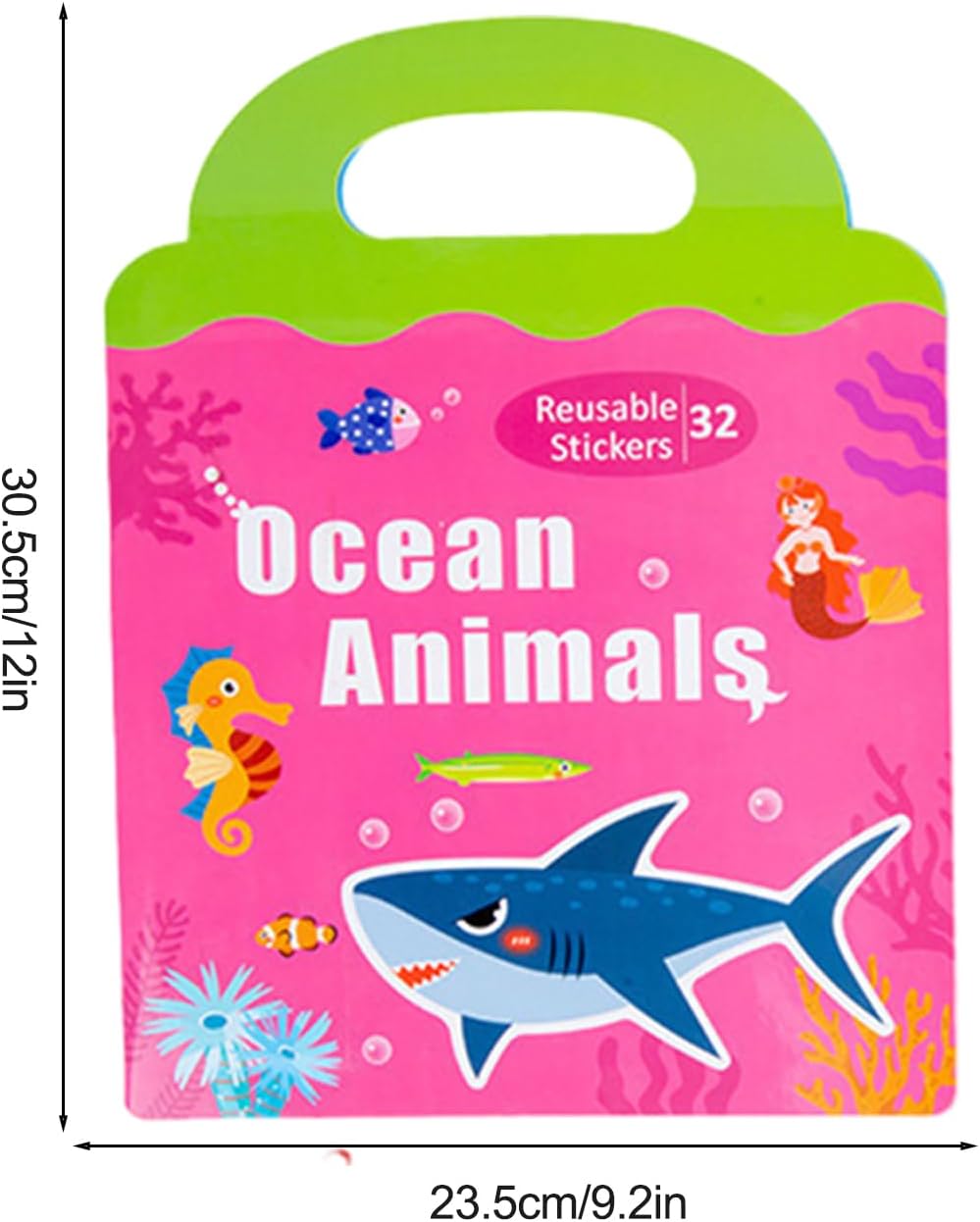 Toseky Reusable Sticker Book, Stickers Activity Books, Magnetic Stickers, Reusable Travel Early Educational Learning/Girls Age 4-6