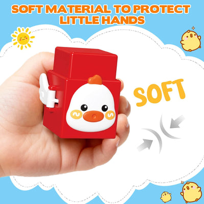 Fidtoy Animal Stacking Toy for Toddlers Interactive Learning Toy for 1 2 3 Year Old Kids Fine Motor Skills Early Development Color Recognition Toy