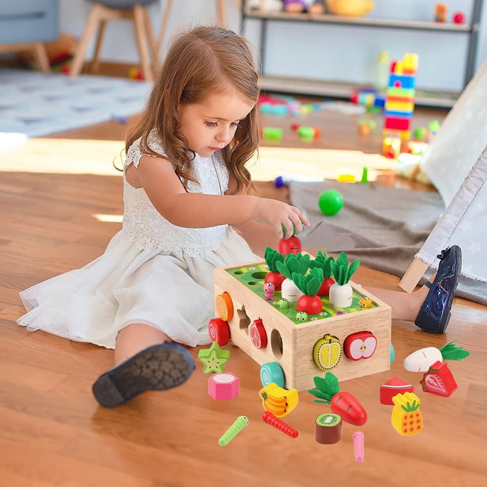 Fidtoy Farm Orchard Intelligence Car Wooden Learning Toy