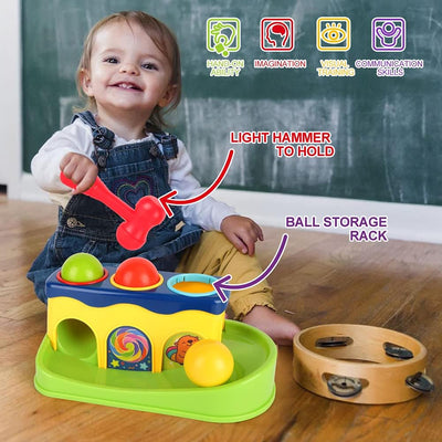 Fidtoy Hammering Pounding Toy for Toddlers 12+ Months