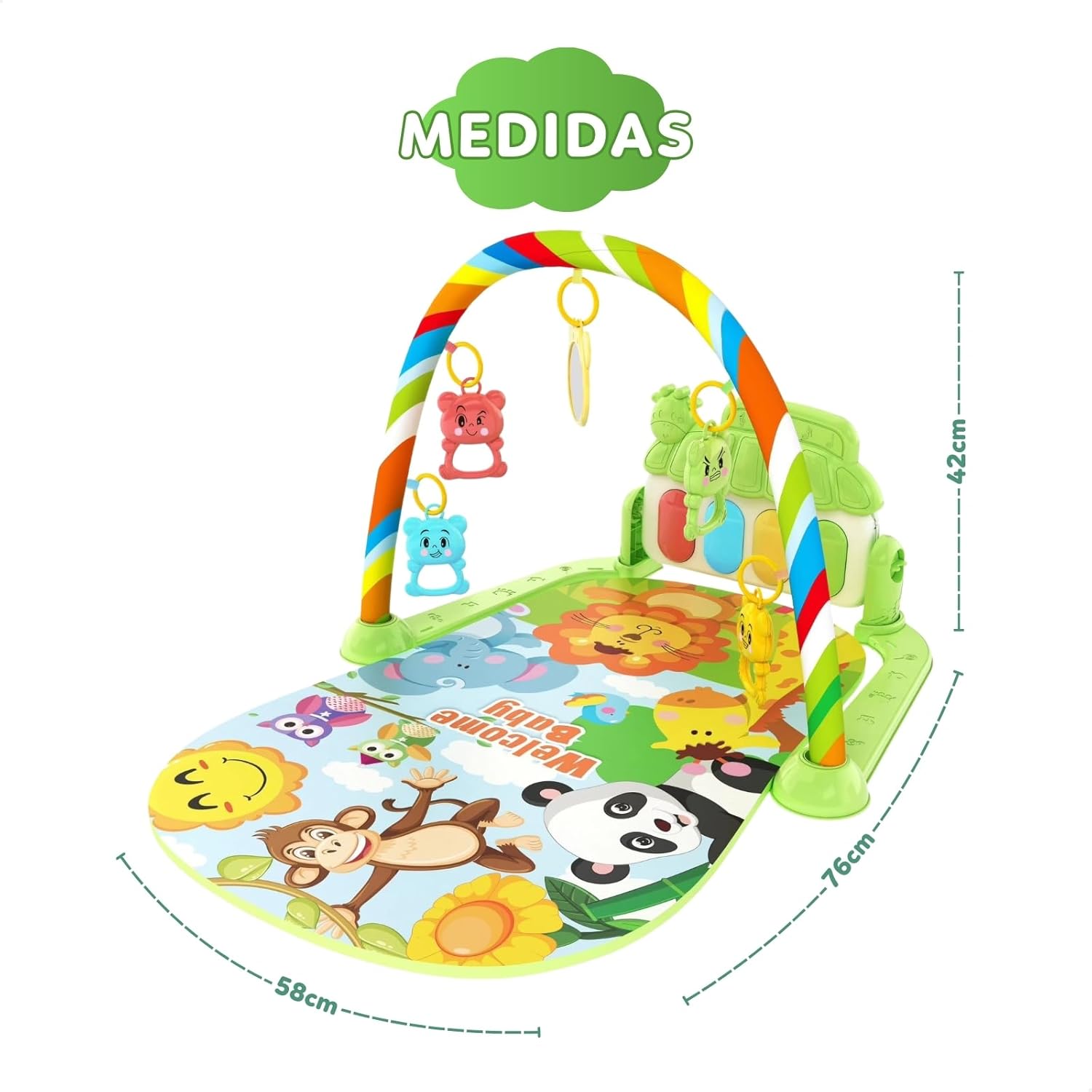 Fidtoy Musical Piano Play Mat for Babies and Toddlers – Interactive Learning & Sensory Toys