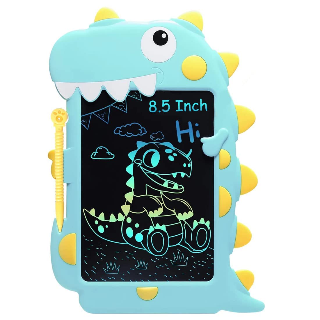 Fidtoy Multicolor Dinosaur LCD Writing Tablet for Kids 8.5 Inch Paperless Doodle Drawing Board Age 3+