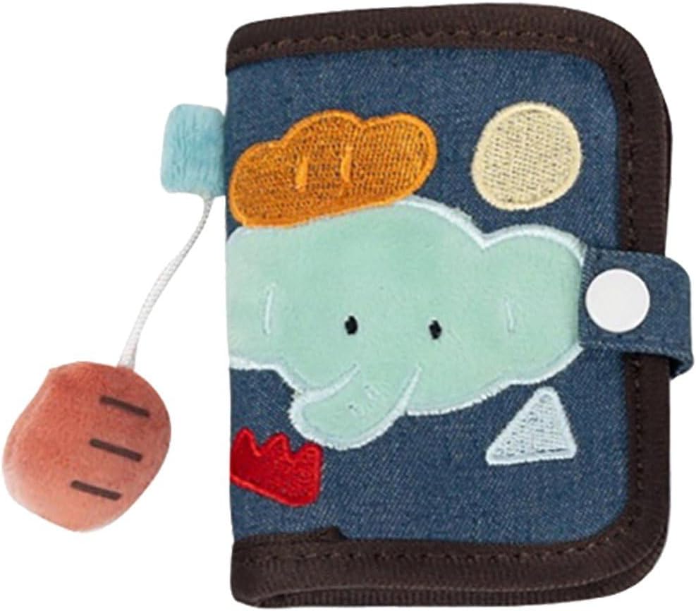 Cute Canvas Wallet for Women - Small Card Holder & Coin Purse, Denim/Corduroy Mini Wallet with Cartoon Print, Wallet for Travel, Gift for Her