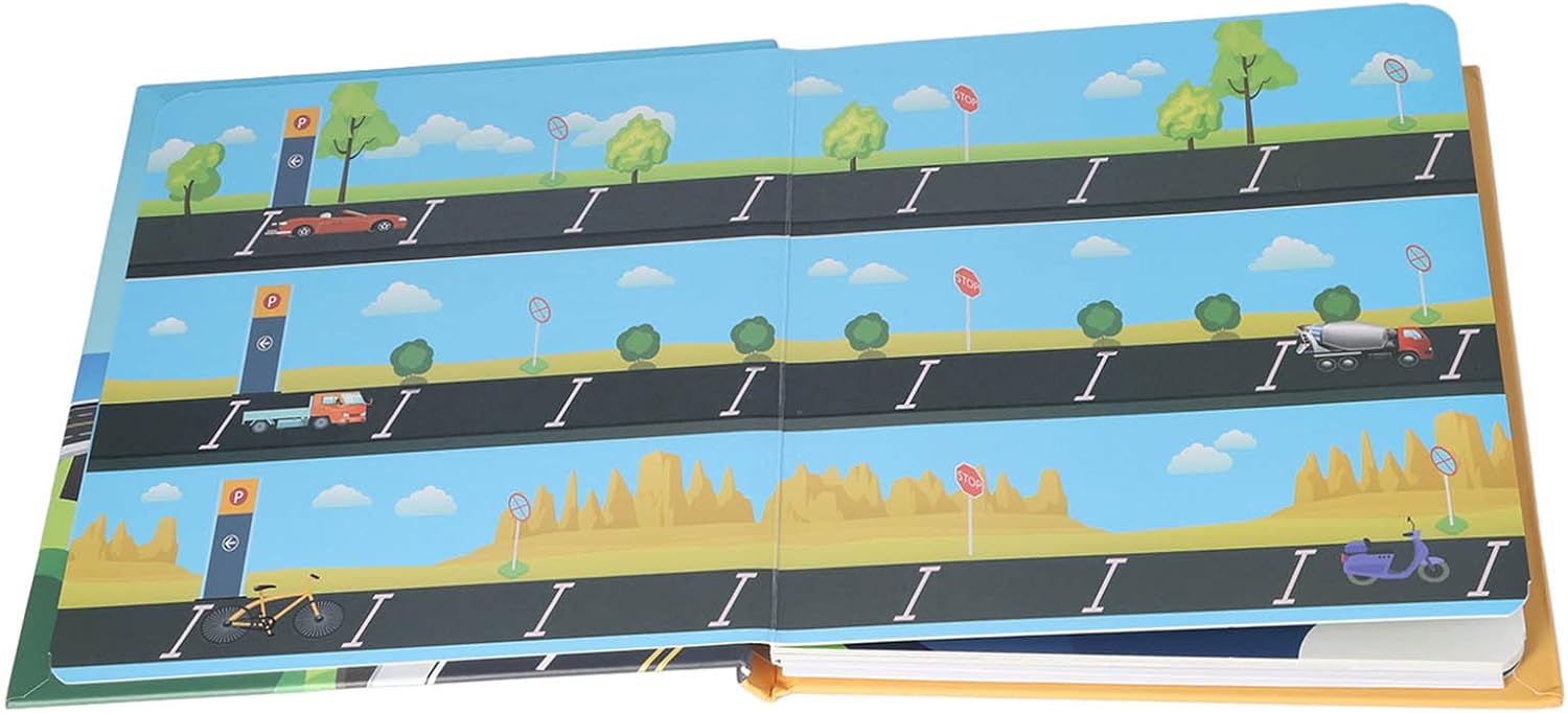 Reusable Sticker Book, Educational Learning Toy, Transport Game Stickers, Traffic Pad for Kids