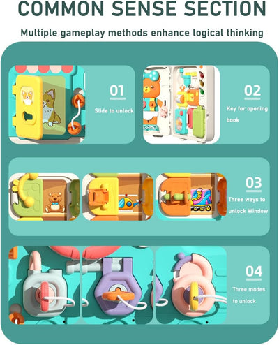Fidtoy Mega Multi-activity Sensory Light and Sound Busy Kit for Babies Montessori Early Learning Play
