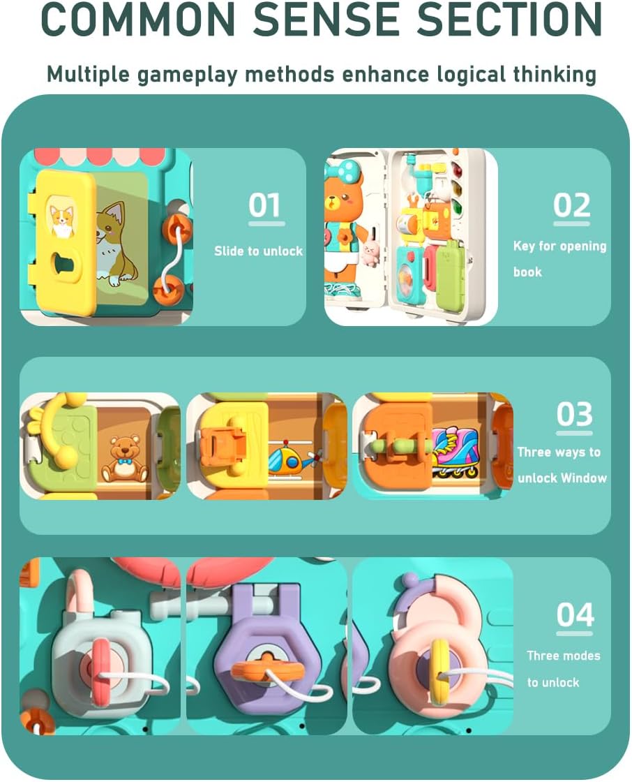 Fidtoy Mega Multi-activity Sensory Light and Sound Busy Kit for Babies Montessori Early Learning Play