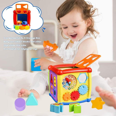 Cube d'activités à formes Huanger avec piano - 520