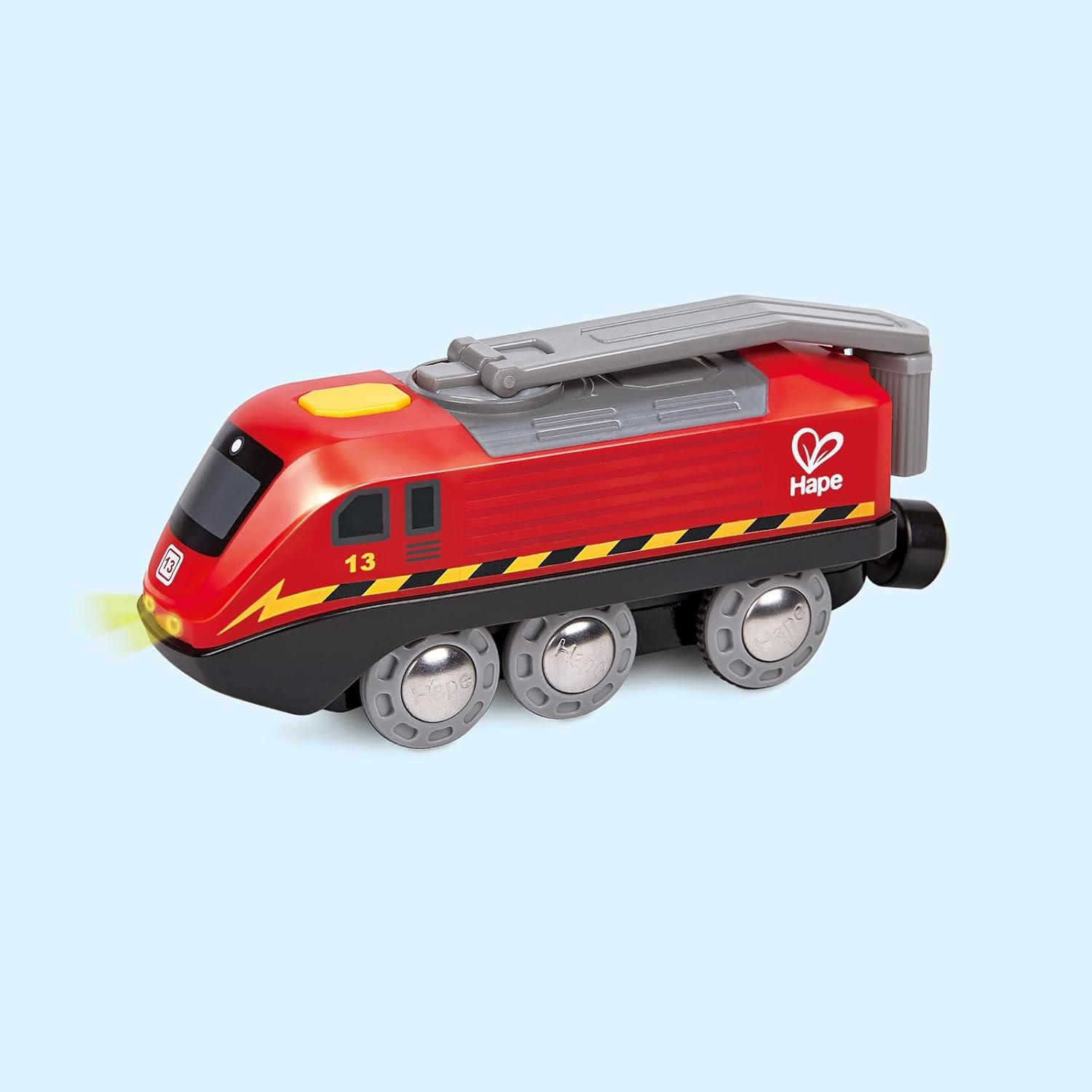 Fidtoy Wooden Crank Powered Train Toy Kids STEM Railway Engine