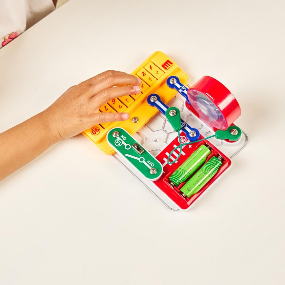 Fidtoy Buildable Electric Piano Circuit Kit for Kids, STEAM Electronic Music Keyboard Assembly Toy, Sound Exploration and Creative Circuit Building Kit Age 8+