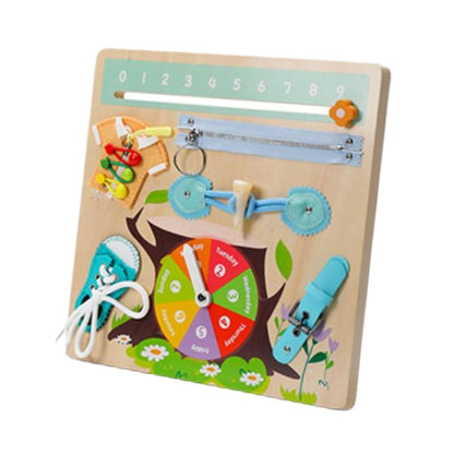 Wooden Busy Board Montessori Toy for Birthday Gift Children Plane Travel Toy Style B | Educational | Other Educational Toys