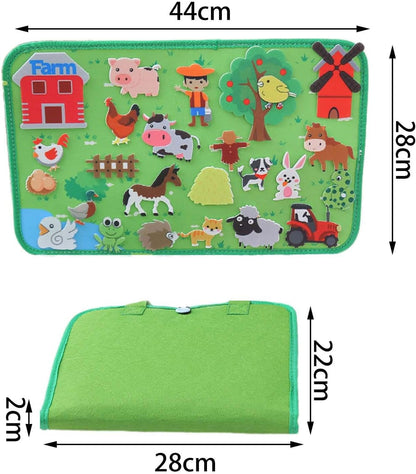 Conjunto de Placa Interativa para Estimular a Imaginação das Crianças, fazenda