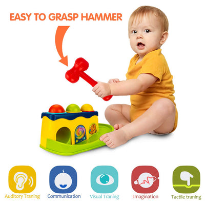 Fidtoy Hammering Pounding Toy for Toddlers 12+ Months