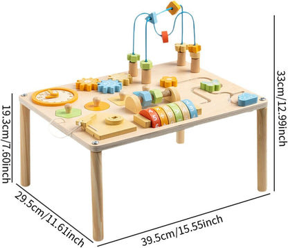Activity Table Gears Blocks Shape Sorter for Children 1 2 3 4 Year Old Baby