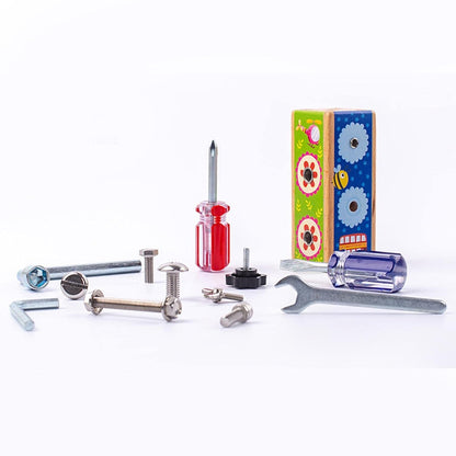 ATORSE Montessori Wooden Screw Driver Busy Board Motor Skill Early Development Toys