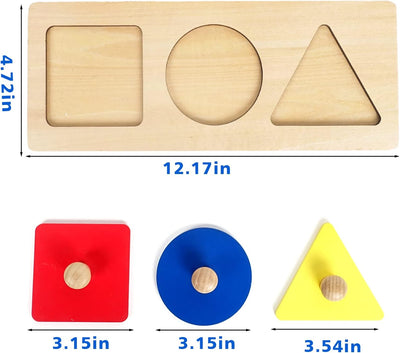 LEADER JOY Materiales Montessori Encajes Geométricos Puzzles Juguetes Preescolares para Niños Pequeños