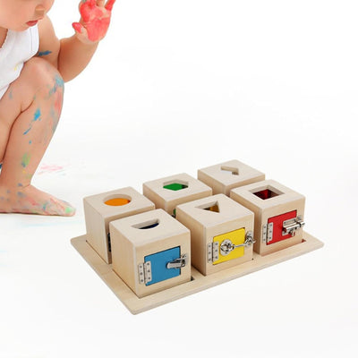 harayaa Boîte de verrouillage Montessori pour enfants, planche occupée, jouets éducatifs, jouet interactif doux parent-enfant, cadeaux d'anniversaire pour