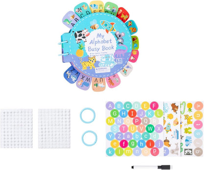 Alphabet Sticker Book, My First ABC Sticker Book, Busy Card Children's Book for Travel Toys