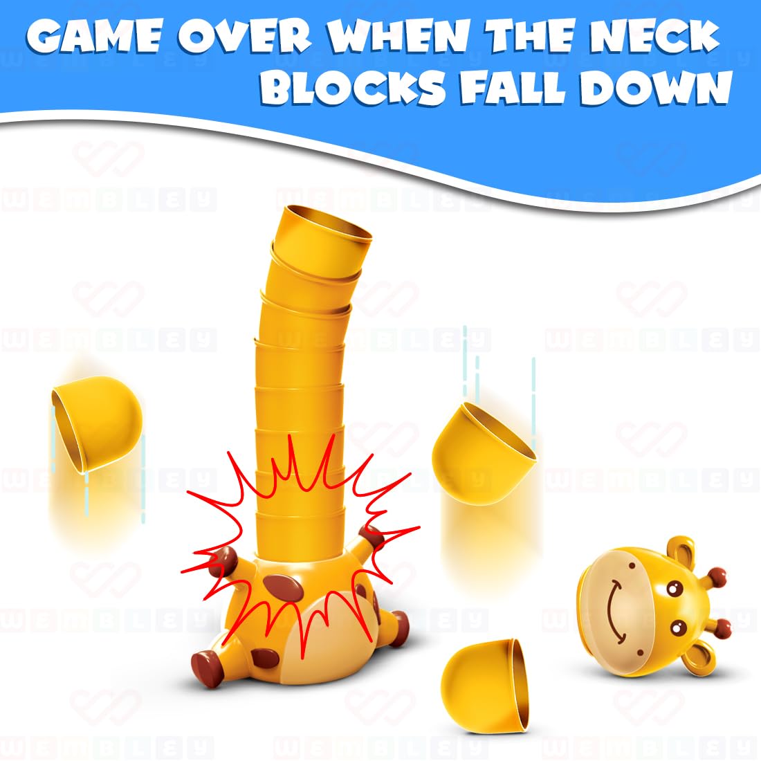 Fidtoy Giraffe Neck Stacking Animal Stack Attack Game for Kids