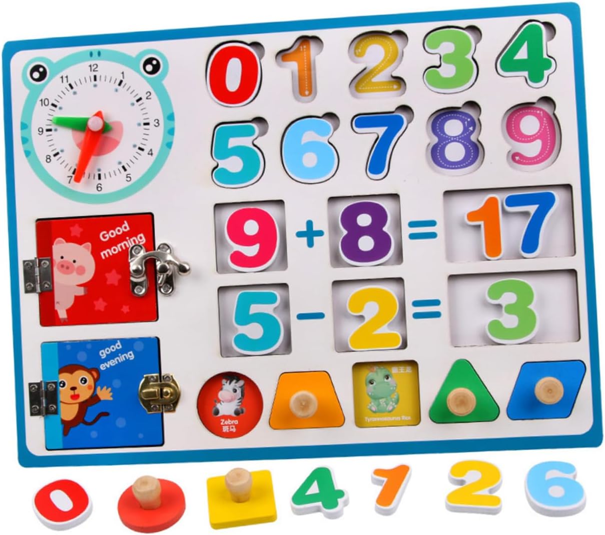 DECHOUS Giocattolo per Apprendimento della Matematica in Legno Giocattolo per Addizione e Sottrazione Educativo per Sviluppo Intelligenza