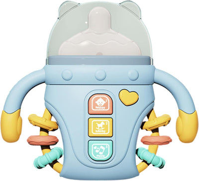 Fidtoy Comfort Bottle Baby Sensory Toy with Lights, Music and Teether | Soothing Learning Toy for Infants 6-24 Months