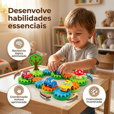Fidtoy 18PCS Gear Building Toy for Kids – Interactive Rotating Gear Construction Set for STEM Learning, Creative Building & Fine Motor Development Ages 3+