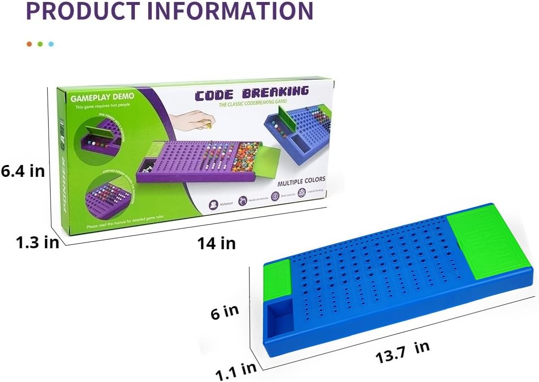 Fidtoy Code Breaking Challenge Game for Kids 2-Player Logic Deduction Strategy Board Game