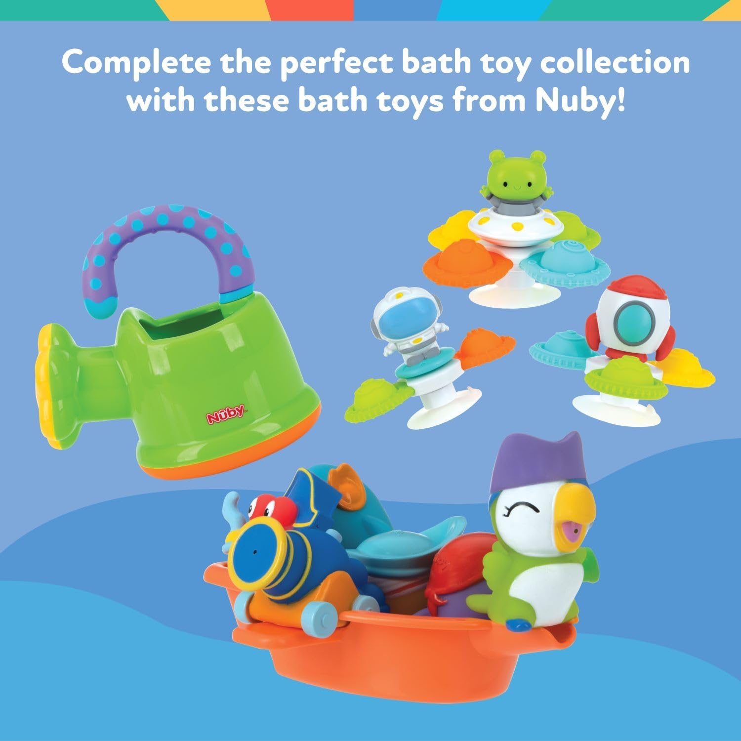 Lot de jouets de bain pieuvre Fidtoy pour tout-petits