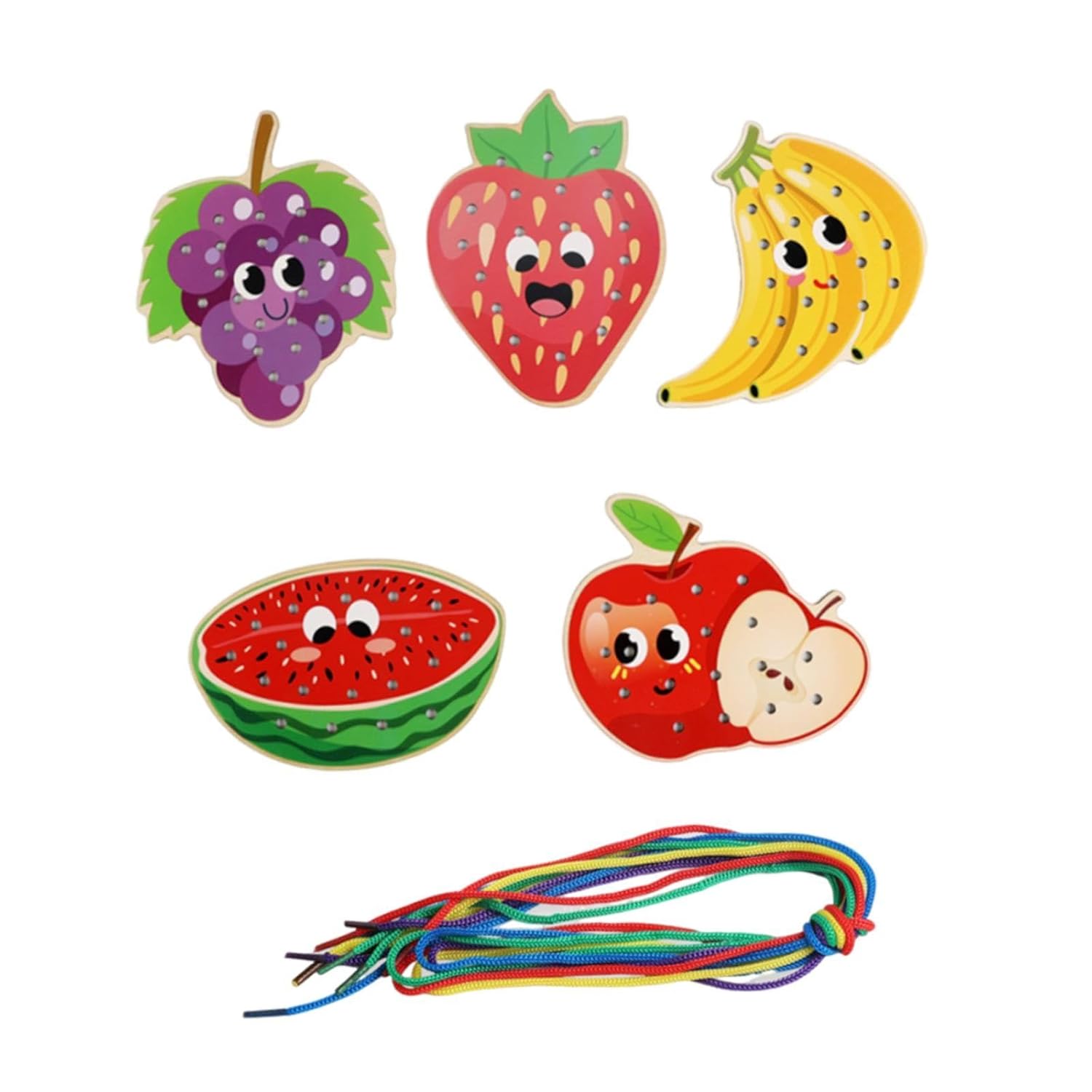 Lacing Cards for Preschoolers and Kids Motor Skills Toys Wooden Sewing Cards Style D|Other Educational Toys|Toys & Hobbies